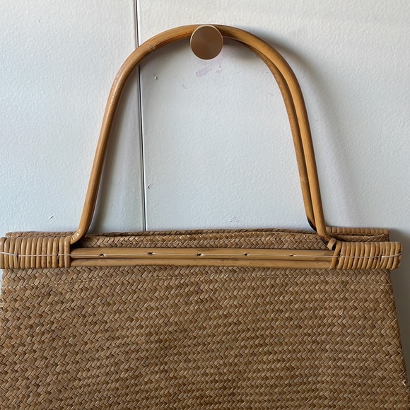 Vintage Oversized straw weave Bag - Picture 3 of 8